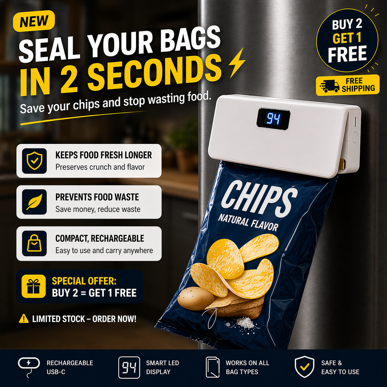 Mini Bag Sealer – Instant Airtight Sealing
